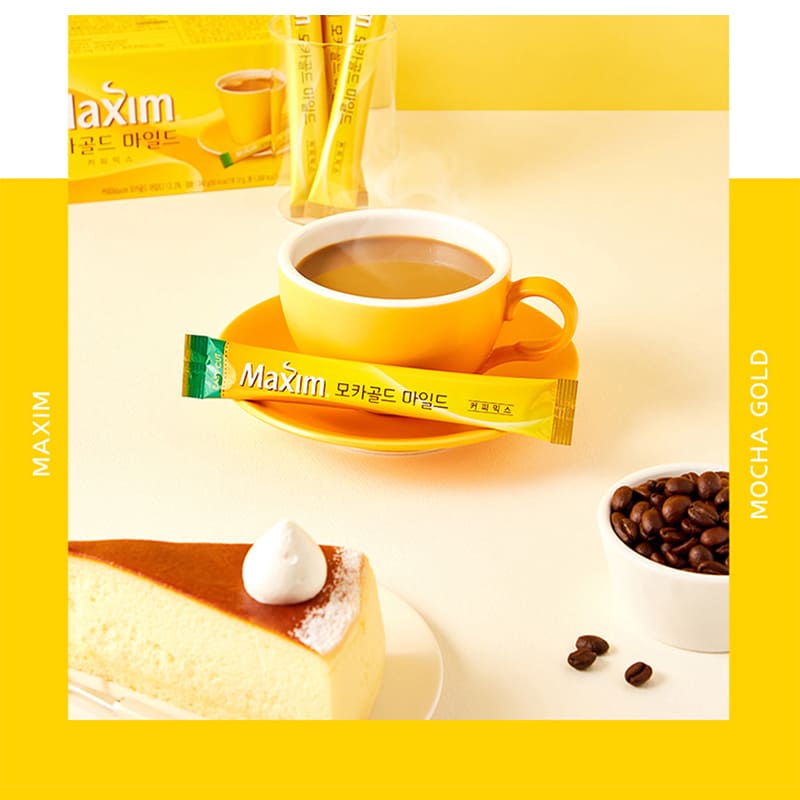 Korean Maxim Mocha Gold Instant Coffee – Quick Coffee for Truckers (100 Sticks)