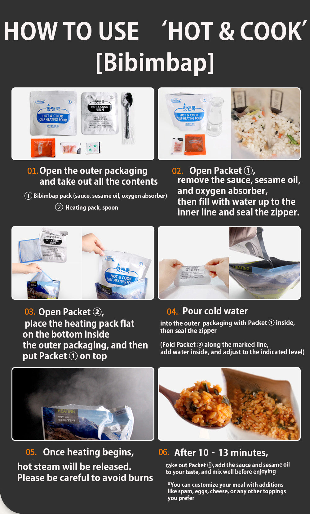 Hot & Cook Large Size Bibimbap Self-Heating Meal